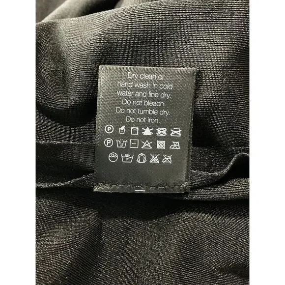 Norma Kamali Sleek Black Halter Turtle Side Slit Dress Size XS - Picture 6 of 6